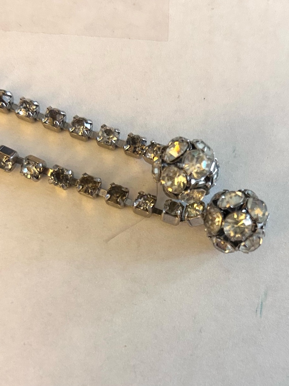 Vintage Rhinestone Lariat necklace